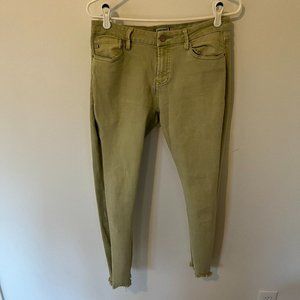 Dear John Gisele high-waisted skinny jeans, olive green, size 29